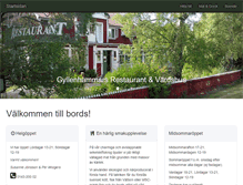 Tablet Screenshot of gyllenhammarsrestaurant.se